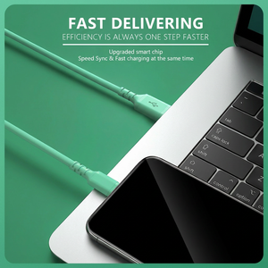 Cable USB de Silicona Macaron Súper Suave, Cable de Carga Rápida USB a Tipo <span class=keywords><strong>C</strong></span> de Silicona - Product Image 3