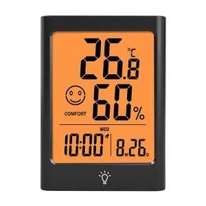 Digital Indoor Outdoor Igrometro Termometro Ora Data di Allarme Orologio