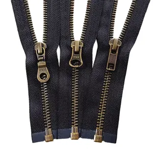 All'ingrosso pantaloni di alta qualità cerniere Ykk Auto Lock argento oro Open End #5 Custom Ykk metallo zip per giacche