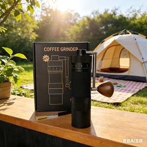 Nouveau design Moulin à <span class=keywords><strong>café</strong></span> pliable avec poignée en bois, outils de <span class=keywords><strong>café</strong></span> pour infusion extérieure, meule en acier inoxydable innovante et détachable - Product Image 4