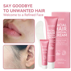 Crème dépilatoire douce et apaisante 2-en-1 pour le visage, le menton et le dessus des lèvres, pour une peau lisse et douce, crème dépilatoire pour le visage pour femmes - Product Image 2