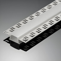 Profilés en aluminium pour cloisons sèches 20X13mm Canal d'extrusion de LED Bande lumineuse sans couture intégrée pour plafond, mur, maison et bureau