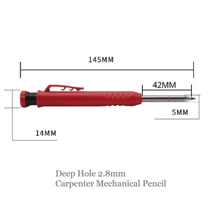 Crayon de marquage pour la construction, ensemble de crayons à mine solide pour le travail du bois, recharge personnalisée pour crayon de charpentier mécanique à trou profond - Product Image 2