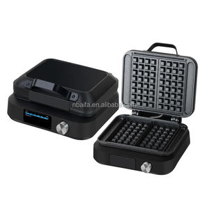 Машина для производства вафель Aifa высокой мощности, 1500 Вт, с каналом переполнения, устраняет беспорядок, с цифровым управлением, вафельница черного цвета - Product Image 2