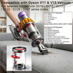 Recipiente de Repuesto para Polvo Compatible con Aspiradoras <span class=keywords><strong>Dyson</strong></span> V11 y <span class=keywords><strong>V15</strong></span> |   Compatible con SV14 SV15 SV17 SV22 SV28 SV47, reemplaza la pieza 965443-01 - Product Image 1