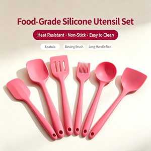6 Piece <b>Silicone</b> Baking Spatula Set Non <b>Stick</b> Pastry Utensils Food Grade Heat Resistant Kitchen Baking Tools - Product Image 1