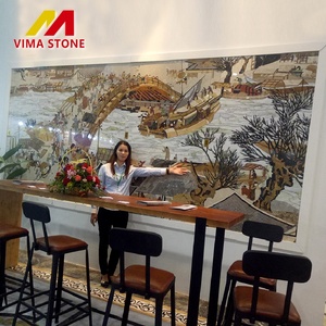 Squisito Waterjet in marmo intarsio medaglione di piastrelle di Design fiore in marmo intarsio tappeto <span class=keywords><strong>per</strong></span> parete murali e pavimenti piastrelle di marmo - Product Image 4