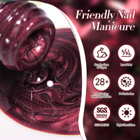 BORN PRETTY Fabricant 10ml Vernis à Ongles Magnétique Effet Œil de Chat Couleur Foncée OEM Gel Vernis Rouge Hiver Effet Œil de Chat pour Nail Art de Noël