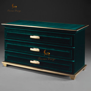 Mesa de Entrada de Diseño Italiano de Alta Calidad, Elegante Consola de Cuero Verde con Cajón - Product Image 3