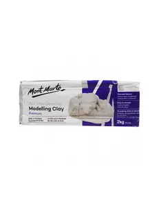 Mont Marte Air Hardening Modeling Clay - White 2kgs arcilla de modelado seca al aire para niños