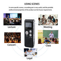 Enregistreur vocal numérique personnalisable avec 28 langues, longue durée de vie de la batterie, portable pour les réunions et conférences au bureau