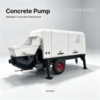 Pompe électrique portable haute performance pour le transport de béton dans les travaux de construction avec une productivité de 18-60 m³/h et une garantie d'un an