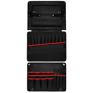 Paneles de repuesto para herramientas 00 21 36 (2x) negros con ribete rojo, almacenamiento organizado para gabinetes de herramientas - Product Image 1