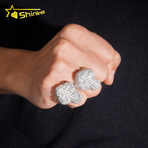 Anillo de Moissanita para Hombre de Gran Venta con Envío desde Almacén Local en EE. UU., Anillo de Plata 925 con Moissanitas en Talla Baguette y Diseño de Cruz, con Certificado GRA - Product Image 6