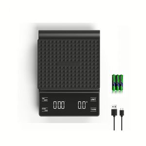 เครื่องชั่งครัวดิจิตอล LCD 3 กก. ความละเอียด 0.1 กรัม ใช้แบตเตอรี่ พร้อมฟังก์ชั่นจับเวลา วัดน้ำหนัก ตั้งเวลาได้ สำหรับทำขนมและกาแฟ ใช้ในครัวเรือน - Product Image 1