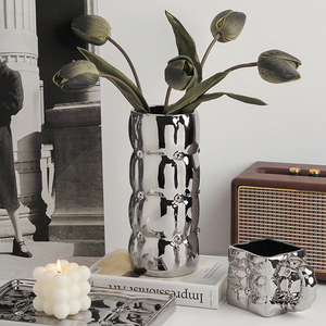 Florero de cerámica para sala de estar con decoración de mesa estilo crema <span class=keywords><strong>Barcelona</strong></span> - Product Image 6