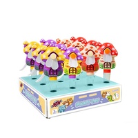 Vente en gros de bonbons amusants en forme de maison champignon, bonbons durs en plastique, chewing-gums, bonbons gélifiés, jouets promotionnels pour enfants