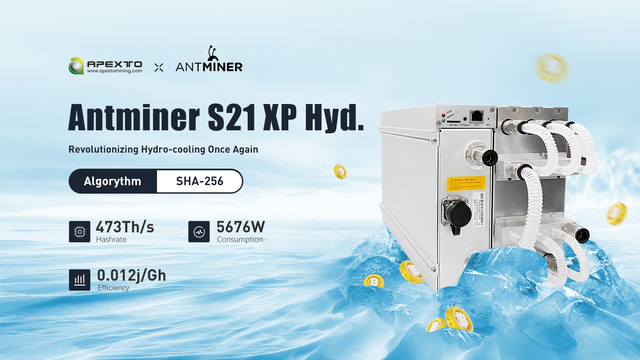 Fast Shipping Bitmain S21XP Hydro 473TH/s Hydro ASIC Miner Hot Sell 12J/TH Efficiency 5676W High Hashrate Bitcoin Processor