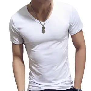 Wholesale unisex plain 100% cotton polyester China customize tshirts sport blank print on demand men's gym t shirts in bulk