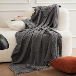 Vente <span class=keywords><strong>chaude</strong></span> 100% pur coton respirant et léger canapé-<span class=keywords><strong>lit</strong></span> familial adapté aux couvertures toutes saisons 4 couches - Product Image 1