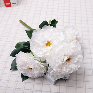 Bouquets de pivoines artificielles à 5 têtes, style européen, longue durée, pour la fête des Mères, décoration de mariage, accessoires de photographie, vente en gros de fleurs - Product Image 6