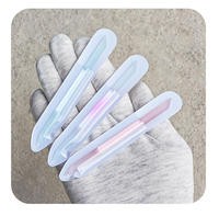 Lime à ongles en verre colorée à dégradé réutilisable, double face, outil de manucure multi-usages pour le façonnage et le polissage des ongles