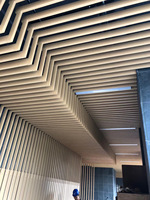 Bâtiment de bureaux moderne et centre commercial ignifugé acoustique en alliage d'aluminium revêtement en poudre plafond grille bande carreaux de plafond prix d'usine