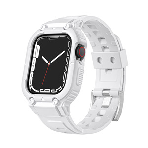 Cinturino in <span class=keywords><strong>Silicone</strong></span> TPU e custodia per Smart Watch custodia protettiva per <span class=keywords><strong>Apple</strong></span> Watch 4 5 6 7 8 IWatch 38/40/41mm 42/44/45mm - Product Image 1