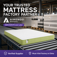 Matelas en mousse à mémoire de forme Orion 20 cm, fermeté moyenne, avec housse en soie, roulé en boîte, compressé, pour salle de sport, appartement, hôtel, chambre à coucher, vente en gros