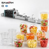 Automatische PP PET PS machine voor het maken van deksels voor verse fruit- en saladebekers, plastic thermoformmachine