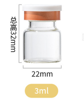 InjexMed - Vial de Vidrio Transparente de 3 ml para Uso Doméstico, Proyectos de Belleza, Suero, Líquido Cosmético, Envase, Botella, Estuche, Herramienta