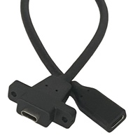 Meistverkauftes Typ-C-Buchse-zu-Buchse-Verlängerungskabel, vernickelt, 5A, schnelles Laden, Reinkupferleiter, PVC-Ummantelung, geflochtene Abschirmung