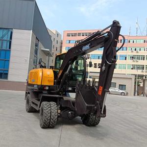 Nuovo mini escavatore 6 ton ruota escavatore ruote scavatrice pneumatico escavatore macchina - Product Image 2