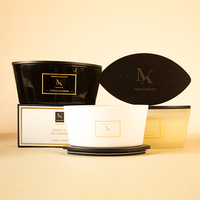 Mescente Home Geur Groothandel Luxe Verpakking Custom Zwart Aroma Geparfumeerde Kaarspotjes
