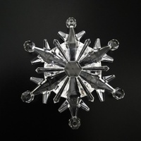 Pendentif flocon de neige en acrylique transparent, décoration de sapin de Noël, arrangement de scène de mariage, flocon de neige