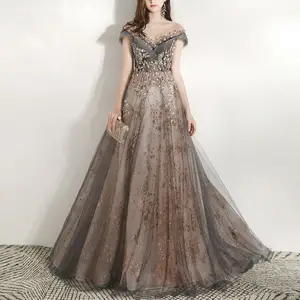 Frauen bescheidene Abendkleid Meerjungfrau Kleider Prom Long Meeting Party Wear Kleid 2024