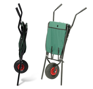 Collapsible Folding Lightweight Gardening Wheelbarrow Heavy Duty Oxford Cloth Green Lawn <strong>Cart</strong> for Grass - Product Image 3