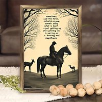 Toile encadrée en bois de 20x30 cm avec scène de camping