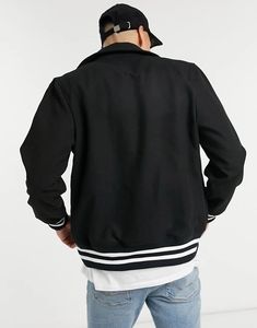 Giacca Bomber Varsity invernale da <span class=keywords><strong>uomo</strong></span> 2024 con colletto a pressione alta in lana ciniglia ricamata nuova giacca - Product Image 2