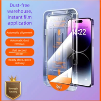 Chambre anti-poussière pour application rapide de protection d'écran de téléphone, élimination automatique de la poussière, sans bulles, compatible avec plusieurs modèles d'iPhone