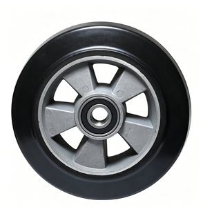 Roues pleines de 6 pouces, roues pivotantes anti-crevaison, noyau en aluminium, roue en polyuréthane pleine - Product Image 1