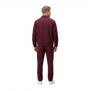 Conjunto Deportivo para Hombre Color Granate, Traje Deportivo Informal con Cierre y Bolsillos Laterales, Corte Regular, para Otoño - Product Image 3