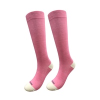 Nouvelles chaussettes de compression athlétiques respirantes et antibactériennes en fibre de bambou, hauteur genou, élastiques, pour usage quotidien 2025