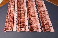 Ensemble de quatre plateaux à mahjong en écaille de tortue marbrée, à bord ondulé et à rainures
