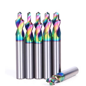 Rainbow Coated Solid Carbide <strong>Countersink</strong> Step <strong>Drill</strong> Bit for PCB Chamfering &amp; Deburring CNC Tool - Product Image 2