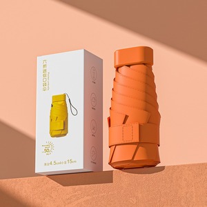 Lady Mini Capsule Parapluie Filles Portable Parapluie Pliant <span class=keywords><strong>de</strong></span> Poche Production UV Parapluies Ecran Solaire Avec Étui - Product Image 2