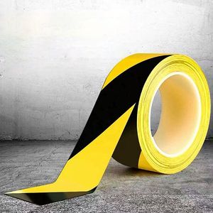 Ruban adhésif de sécurité médical en PVC renforcé, avertissement, danger, marquage, barrière de sécurité, emballage, jaune/noir, film de sol - Product Image 1