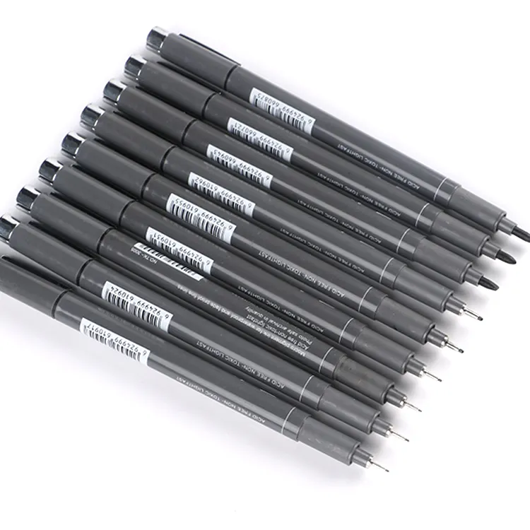 High Quality Pigment Liner Micron Ink Marker Pen Black Fineliner Sketching Pen