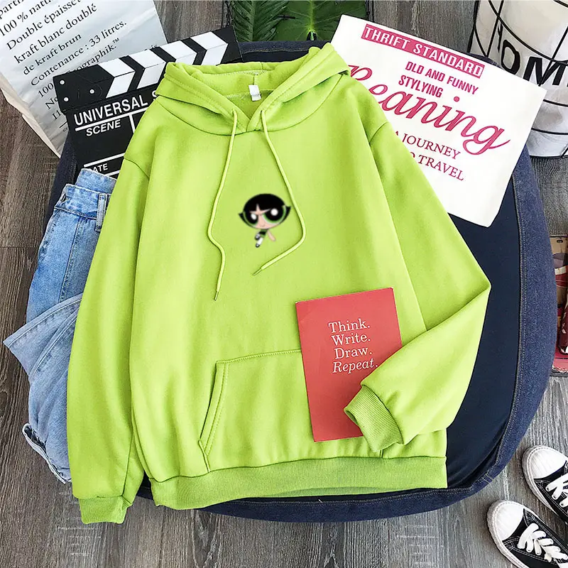 Aesthetic Cute Girls Sweatshirt Fashion Women'S Clothing Cartoon Color Print Hoodie Autumn Top