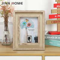 Jinnhome-marco de fotos pequeño de madera, 5x7 pulgadas, ratán, para pared del hogar o Decoración de mesa